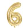 Gouden Mylar Cijferballon 6 - 36cm - mylar ballon tegen groothandelsprijzen Gouden Mylar Cijferballon 6 - 36cm - mylar ballon tegen groothandelsprijzen