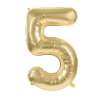 MYLAR BALL NUMBER 5 GOLD 36CM - mylar balloon at wholesale prices