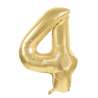 MYLAR BALL NUMBER 4 GOLD 36CM - mylar balloon at wholesale prices