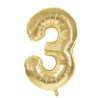 Pallone Mylar Numero 3 Oro 36cm - ballon mylar a prezzi all'ingrosso