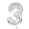 Palloncino Mylar Numero 3 Argento 36cm - ballon mylar a prezzi all'ingrosso Palloncino Mylar Numero 3 Argento 36cm - ballon mylar a prezzi all'ingrosso