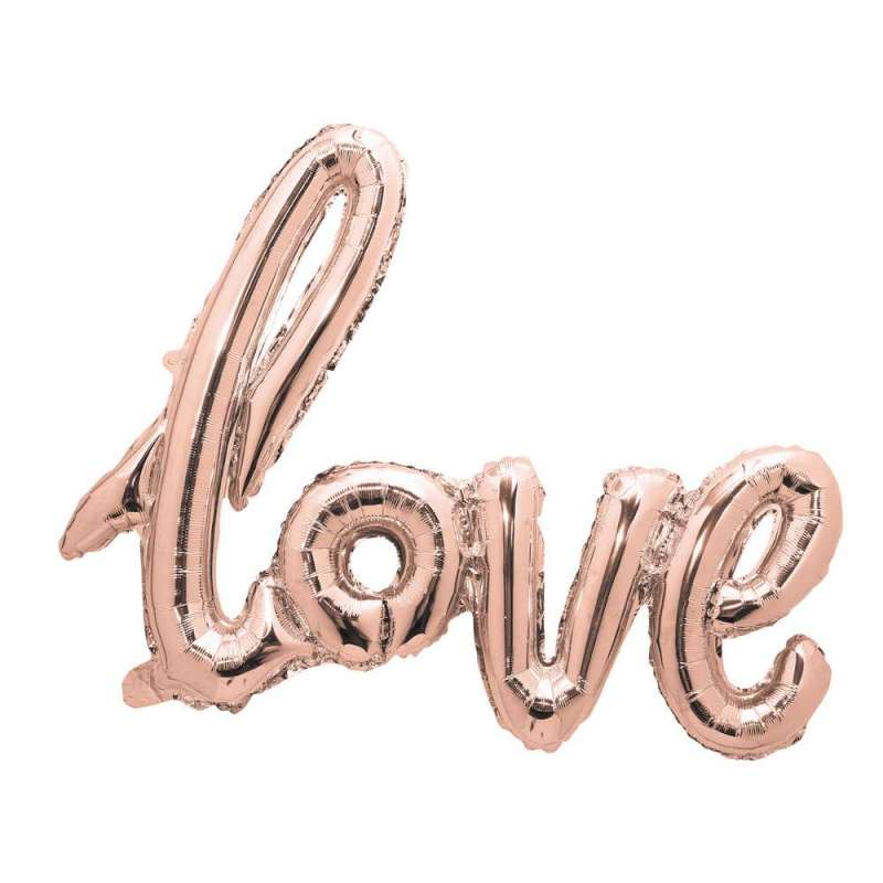 BALLON MYLAR LOVE ROSE GOLD - ballon mylar à prix grossiste