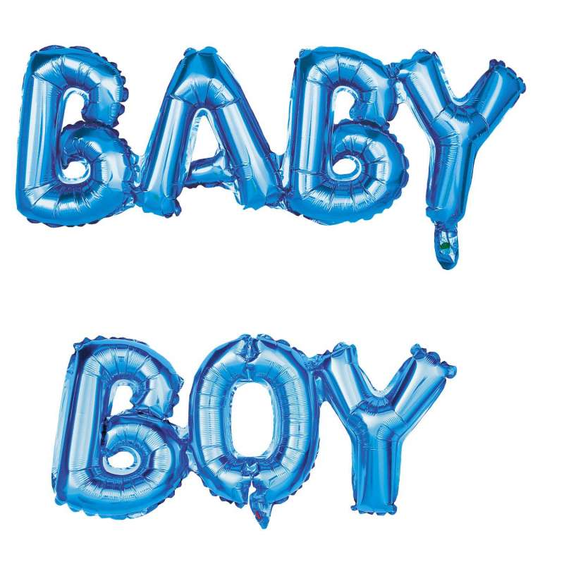 MYLAR BALLOONS BABY BOY LETTERS - mylar balloon at wholesale prices