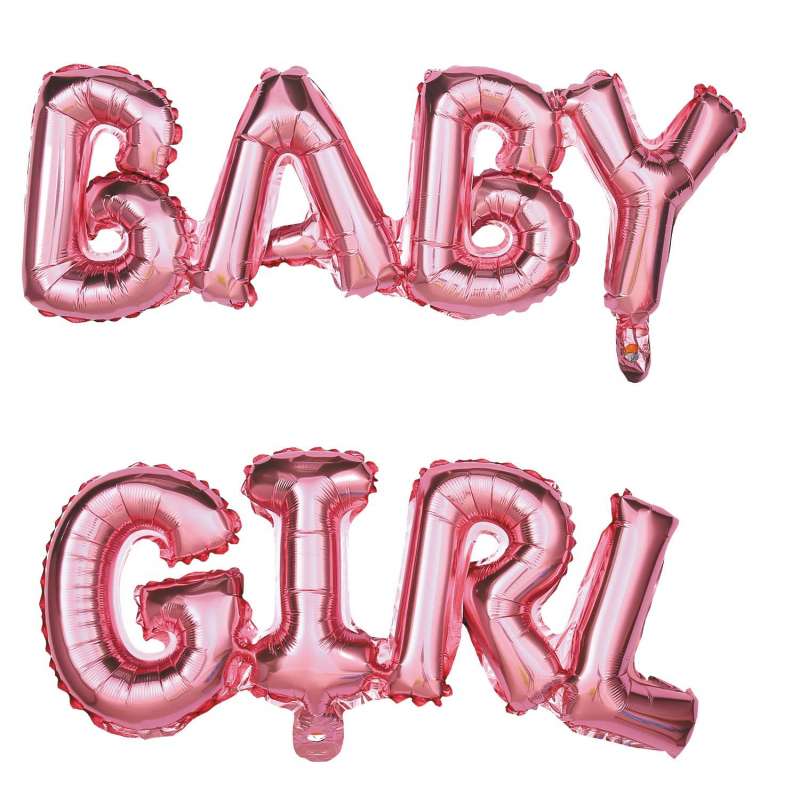 MYLAR BALLOONS BABY GIRL LETTERS - mylar balloon at wholesale prices