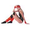 Rotes Handtuch-Set mit Stirnband und Handgelenken - Sport-Bandana zu Großhandelspreisen