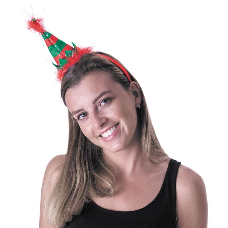 Grøn Marabou Hovedbånd med Klokke til engrospris - hovedbøjle til engrospris