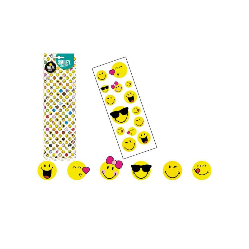 ADESIVI SMILEY 14 PEZZI 48MM - Autocollante a prezzi all'ingrosso