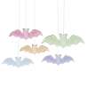SUSPENSIONS CHAUVE-SOURIS PASTEL X 5 - décoration Halloween à prix de gros