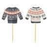 10cm Holz Cocktail-Picks Ugly Sweater X10 - Weihnachtsaccessoire zu Großhandelspreisen