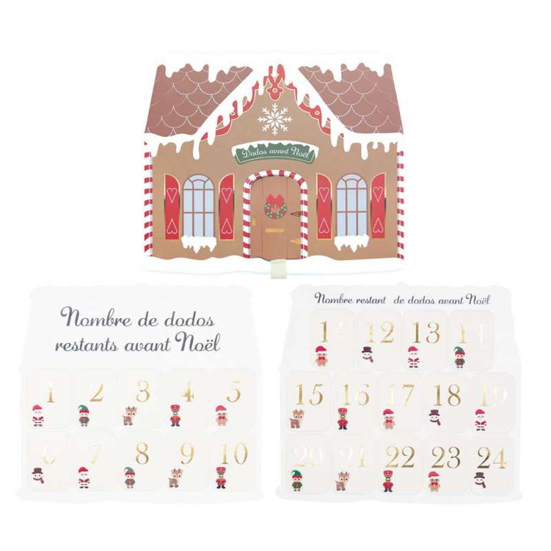 Casa Conto alla Rovescia 18x16.5cm - Accessorio di Natale a prezzi all'ingrosso