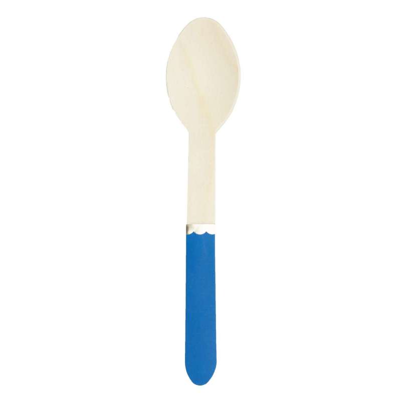 MAJORELLE BLUE WOODEN SPOONS X 8 - Wooden spoon at wholesale prices