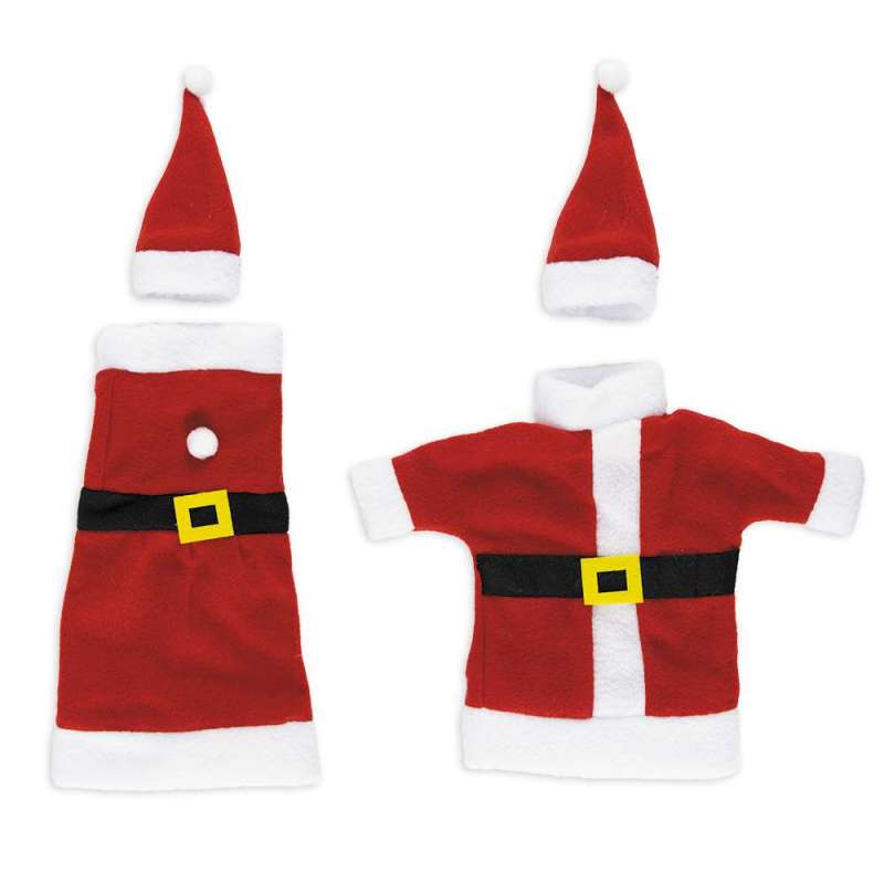 2er Set Luxus-Weihnachtskostüme für Flaschen - Weihnachtsaccessoire zu Großhandelspreisen 2er Set Luxus-Weihnachtskostüme für Flaschen - Weihnachtsaccessoire zu Großhandelspreisen