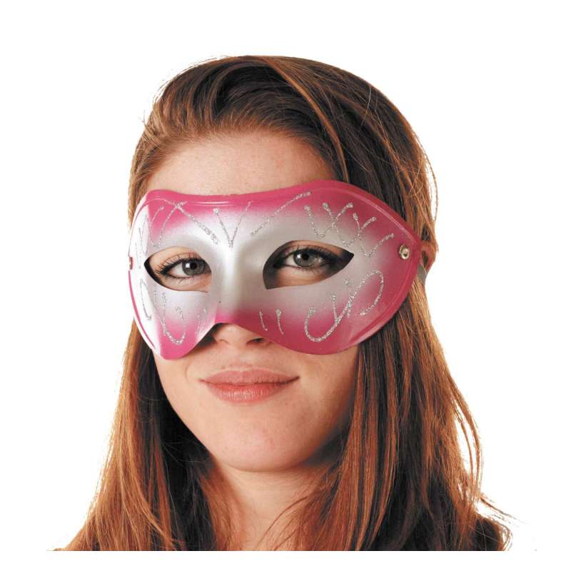 VENITIAN PINK AND SILVER MASK - mask at wholesale prices
