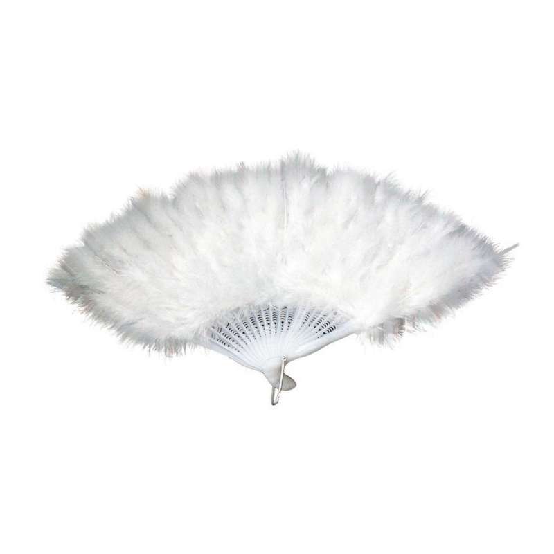 WHITE FEATHER FAN - Fan at wholesale prices