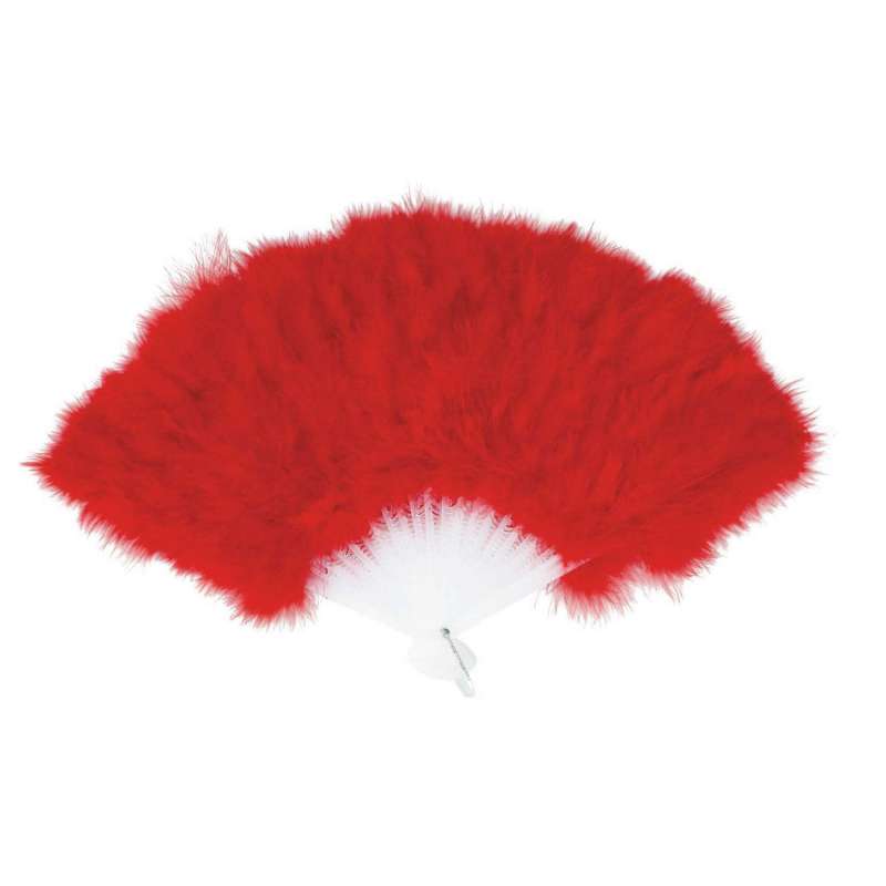 RED FEATHER FAN - Fan at wholesale prices