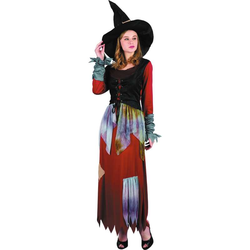COSTUME SORCIERE EPOUVANTAIL - Déguisement à prix grossiste