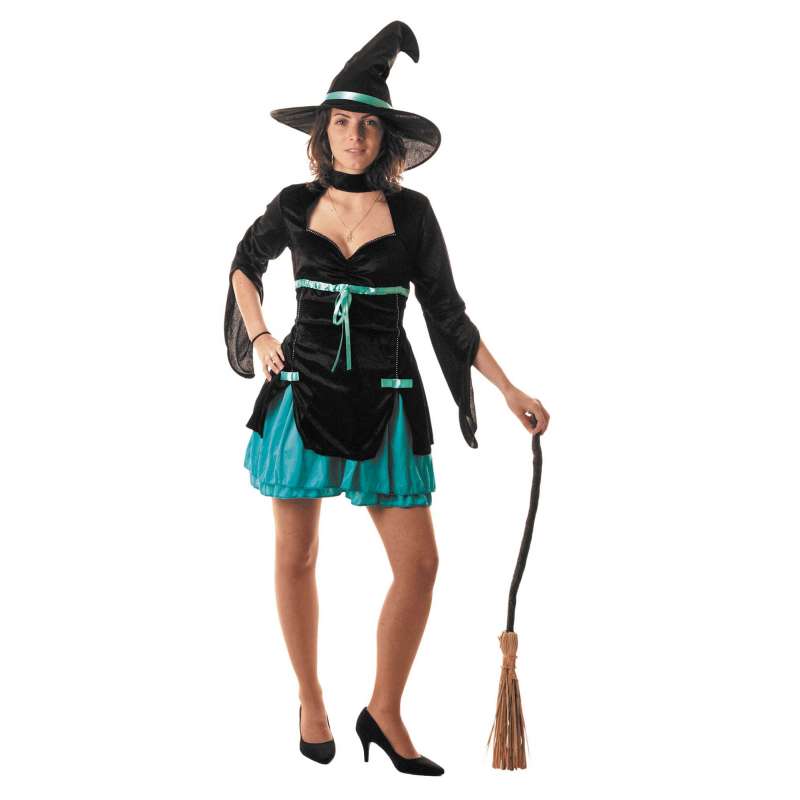 Sexy turkise hekse kostume til voksne - Udklædning til engrospris
