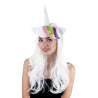 Perruca Unicórnio Adulto com Corno e Orelhas - peruca a preço grossista