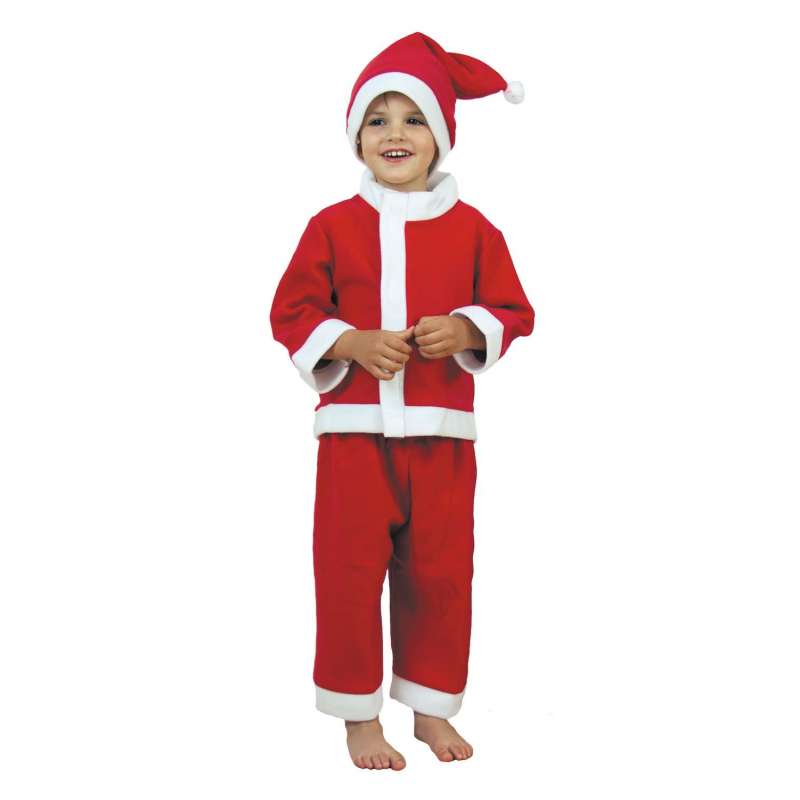 Costume di Babbo Natale 4/6 anni in pile - Costume a prezzi all'ingrosso