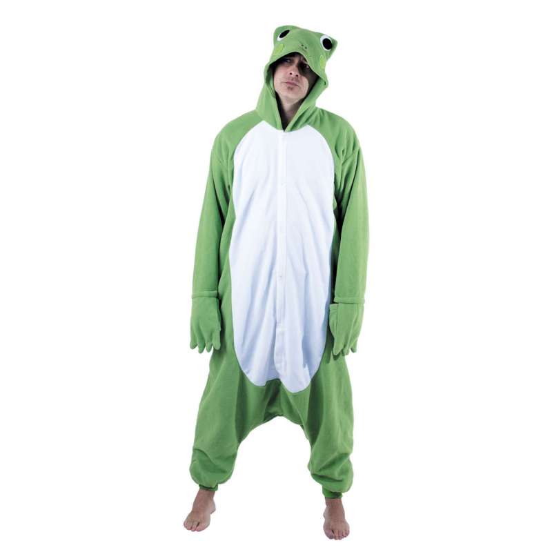 Costume Kigurumi Verde Rana Adulto 2 Pockets a prezzi all'ingrosso - Costume a prezzi all'ingrosso