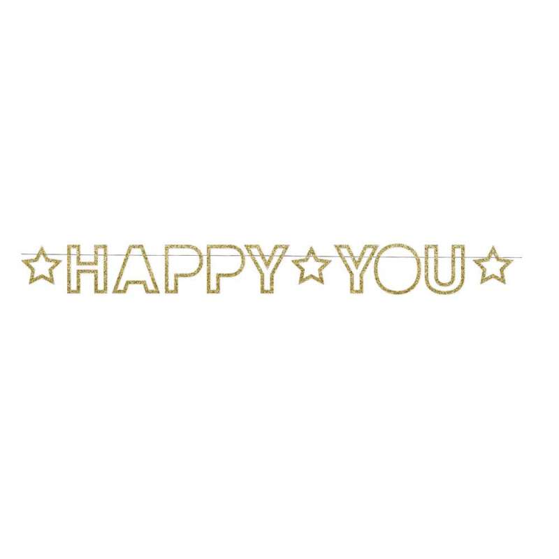 Glitter Happy You Guirlande 1,80 M - guirlande til engrospris