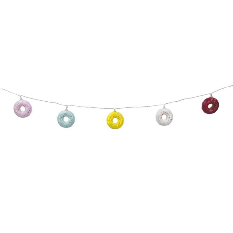 Lysende multicolor donut guirlande 160 m - guirlande til engrospris