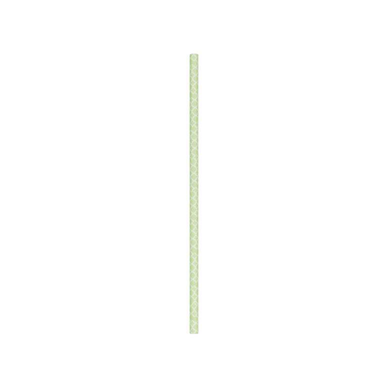 SET 10 PAILLES RETRO VERT PASTEL - paille à prix de gros