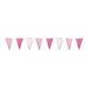 PASTEL PINK AND GOLD PENNANT GARLAND 3M - garland at wholesale prices