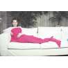 Manta de ganchillo sirena rosa 180x90 cm - Manta a precios de mayorista