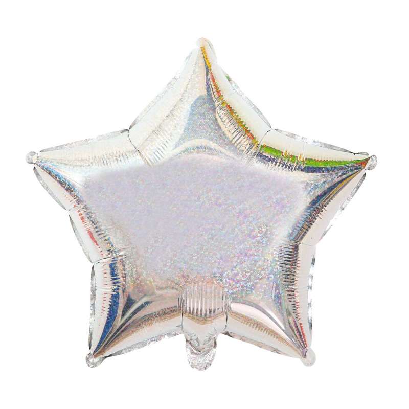 Iridescent stjerne mylar ballon 48x45 cm - mylar ballon til engrospris
