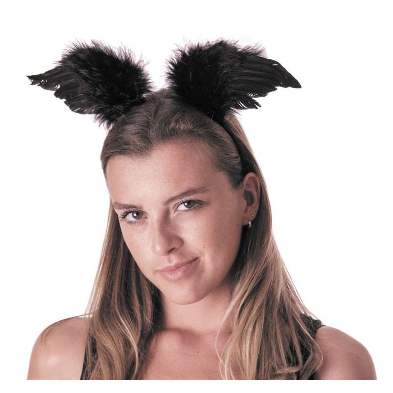 Diadema con alas de ángel negras - diadema a precios de mayorista