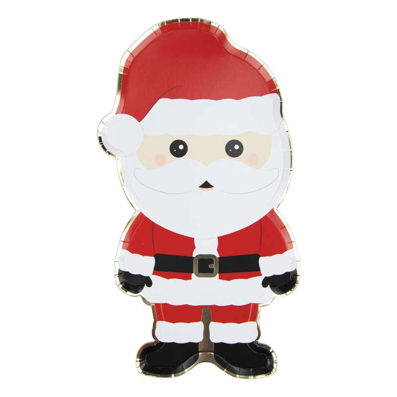 Bandejas Papá Noel 35cm x 2 unidades - Accesorio de Navidad a precios de mayorista