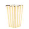 8er Set Popcornboxen Gelb Weiß Gold 7x7x12,5 cm - Kartonbox zu Großhandelspreisen 8er Set Popcornboxen Gelb Weiß Gold 7x7x12,5 cm - Kartonbox zu Großhandelspreisen