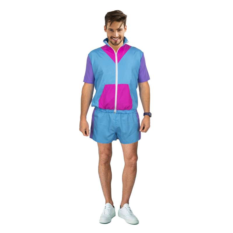 80'S BLUE/PINK SPORTS SUIT - Disguise at wholesale prices