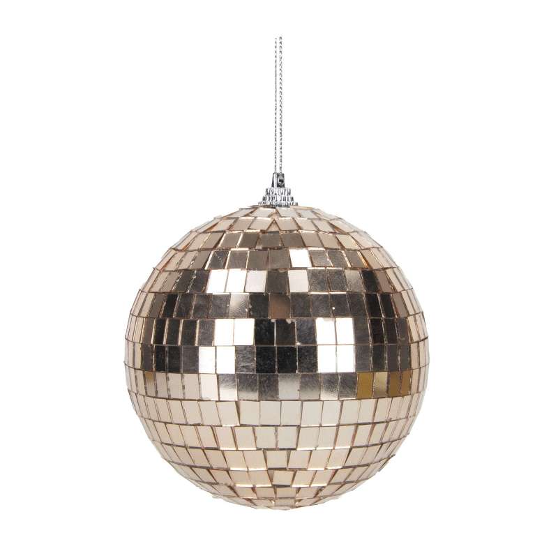 10CM PINK GOLD DISCO BALL x2 - disco ball at wholesale prices